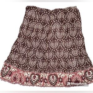 Gianni‎ Bini Purple Silk Midi Accordion Skirt